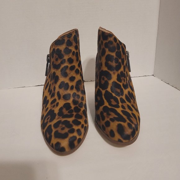 1.State Womens Kaleb Suede Dress Leopard Wedge Ankle Boots Shoes Size 7M NEW - Picture 5 of 13